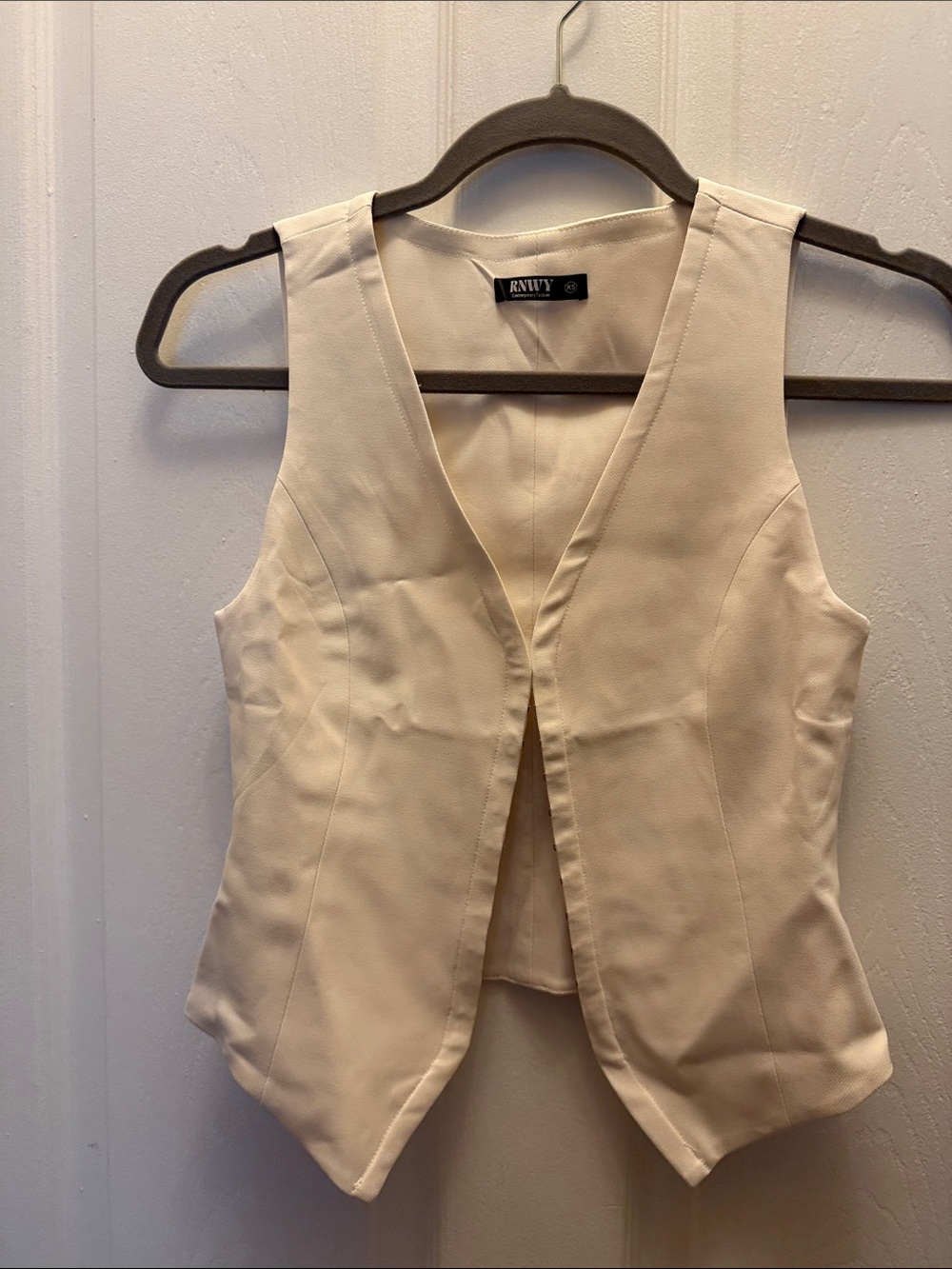 White Sleeveless Vest Top with eyelet snaps